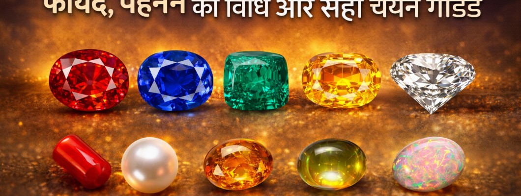 10 प्रमुख रत्नों की पूरी जानकारी – फायदे, पहनने की विधि और सही चयन गाइड