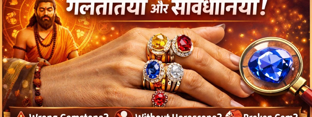 रत्न पहनने की गलतियाँ और सावधानियाँ