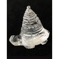 23 gm Natural Sphatik Shree Yantra on a Tortoise 23 gm Natural Sphatik Shree Yantra on a Tortoise