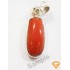 7.25 ratti  Natural Certified Moonga/Coral Silver Pendant