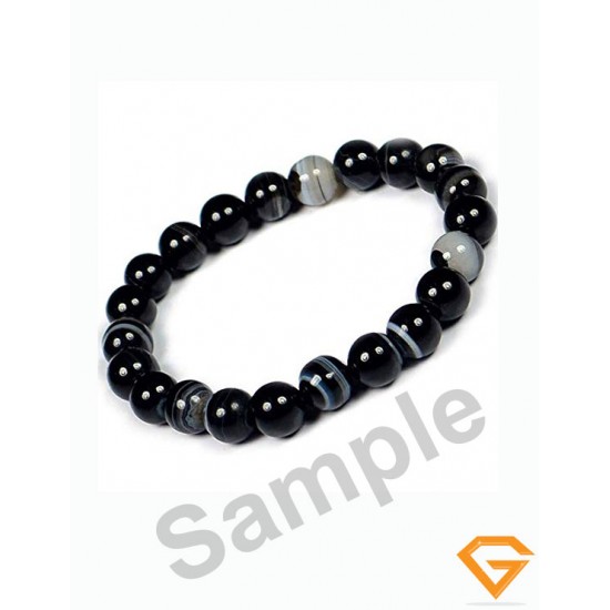 Rudra Crystal Products Certified Natural Sulemani Hakik Stone Bracelet 6mm  Beads Size Export Quality Sulemani Hakik