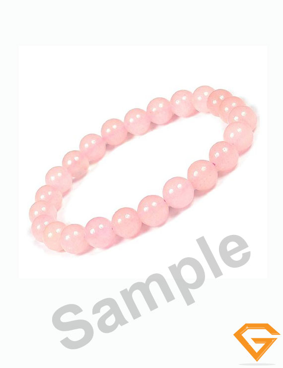 Natural Rose Quartz Bracelet Certified 8mm