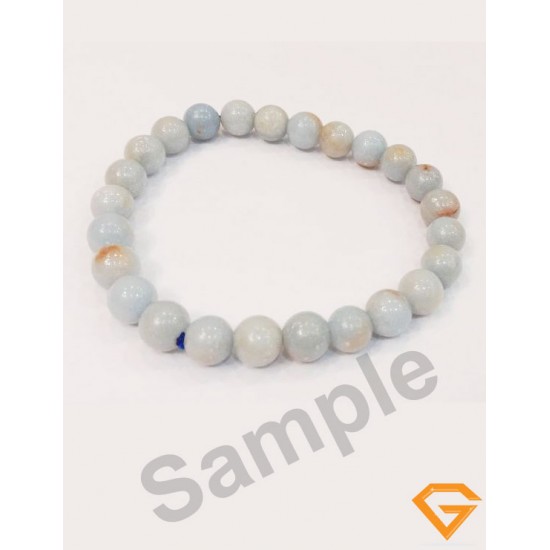 Natural Angelite Stone Bracelet 8 mm