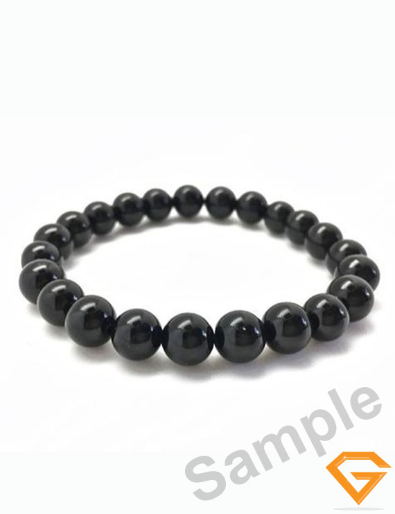 Natural Black Tourmaline 6 mm Crystal Stone Bracelets for Healing