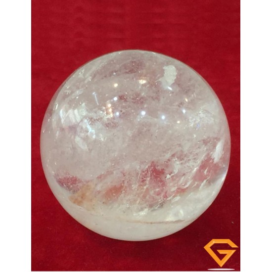 Natural sphatik/ Crystal Ball 105 gm/42.50mm