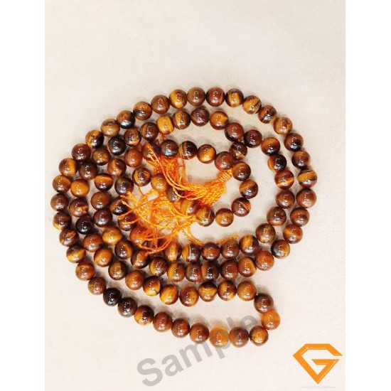 Natural Tiger Eye Stone Mala 8mm Premium Quality