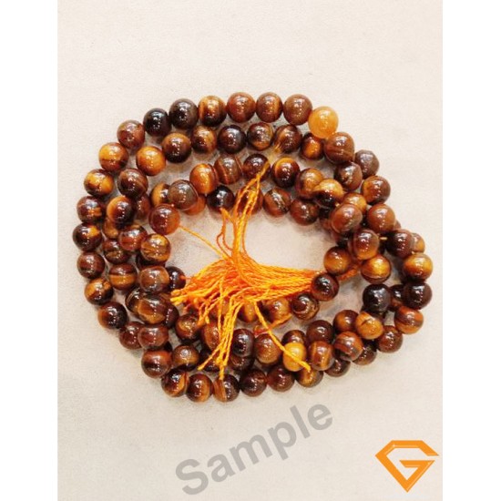 Natural Tiger Eye Stone Mala 8mm Premium Quality