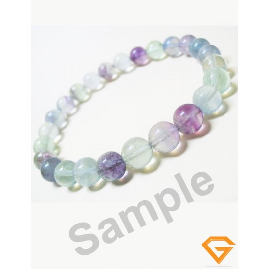 Natural Multi Fluorite Stone Bracelet 8 mm