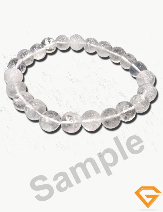 Buy Natural Certified Sphatik Stone Bracelet mm price 500/- rs