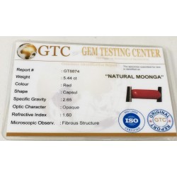 6.05 ratti (5.44 ct) Natural Certified Moonga/Coral