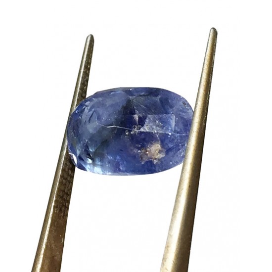 7.29 Ct/ 8.25  Ratti Natural Ceylon Blue Sapphire (Neelam) Gemstone