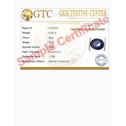 6.16 Ct/ 6.90  Ratti Natural Ceylon Blue Sapphire (Neelam) Gemstone