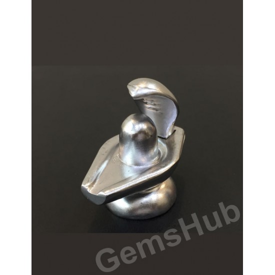 Parad (Mercury) Shivling  With Snake Weight- 165.580 gm, Height- 1.30 Inch