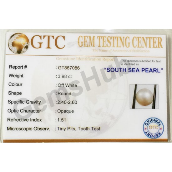 South Sea Pearl - 3.98 ct (4.50 ratti) South Sea Pearl - 3.98 ct (4.50 ratti)
