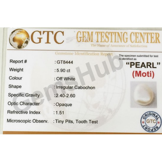 Burmese Pearl - 5.59 ct (6.25 ratti)