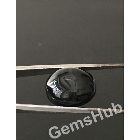 Natural Certified Sulemani Black Hakik Stone, 11.70 ct 