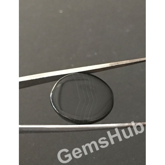 Natural Certified Sulemani Black Hakik Stone, 17.35 ct 