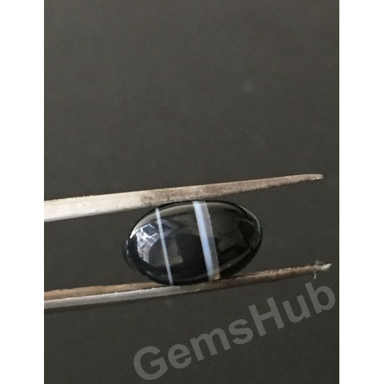 Natural Certified Sulemani Black Hakik Stone, 5.30 ct 