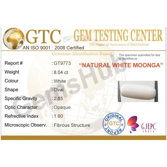8.04 ct Natural Certified  White Coral/सफ़ेद मूंगा 