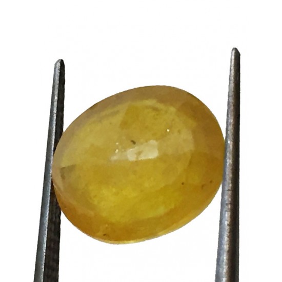 7.75 ct/8.60 ratti Natural Certified Bangkok Pukhraj/Yellow Sapphire