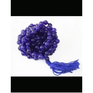 Natural Blue Hakik Mala 108 Beads, 6mm