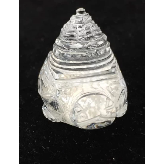 26 gm Natural Sphatik Shree Yantra on a Tortoise 26 gm Natural Sphatik Shree Yantra on a Tortoise