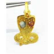 Kaalsarp dosh Pendant with (Gomed) Garnet for rahu Cat's Eye for ketu
