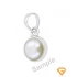7.25 ratti Natural Sterling Silver Hallmarked Certified Moti  Pendant 