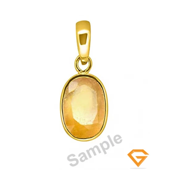 5.25 ratti Natural Certified Bangkok Pukhraj Panchdhatu Pendant 5.25 ratti Natural Certified Bangkok Pukhraj Panchdhatu Pendant