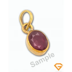 8.25 ratti Natural Bangkok Ruby Pendant in Copper
