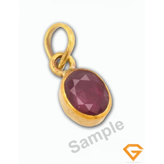 7.25 ratti Natural Bangkok Ruby Pendant in Copper 7.25 ratti Natural Bangkok Ruby Pendant in Copper