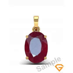 5.25 ratti Natural Bangkok Ruby Pendant in Punch Dhatu