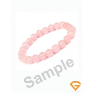 Natural Rose Quartz Bracelet Certified 8mm