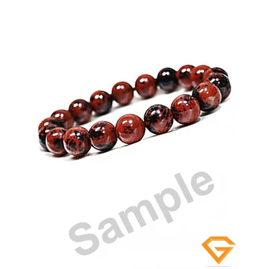Natural Mahogany Obsidian Stone Bracelet 8 mm Natural Mahogany Obsidian Stone Bracelet 8 mm