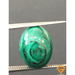 12.36 ct Natural Certified Malachite stone 