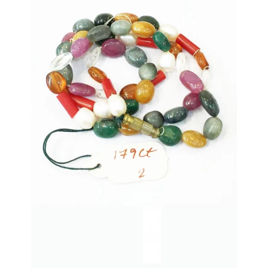 Natural Certified Navratana Stones Mala Natural Certified Navratana Stones Mala
