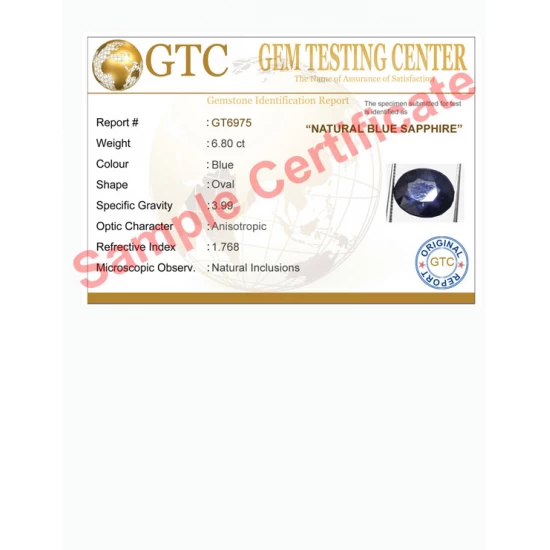 4.92 Ct/ 5.50  Ratti Natural Ceylon Blue Sapphire (Neelam) Gemstone Non Heat-Non Treat