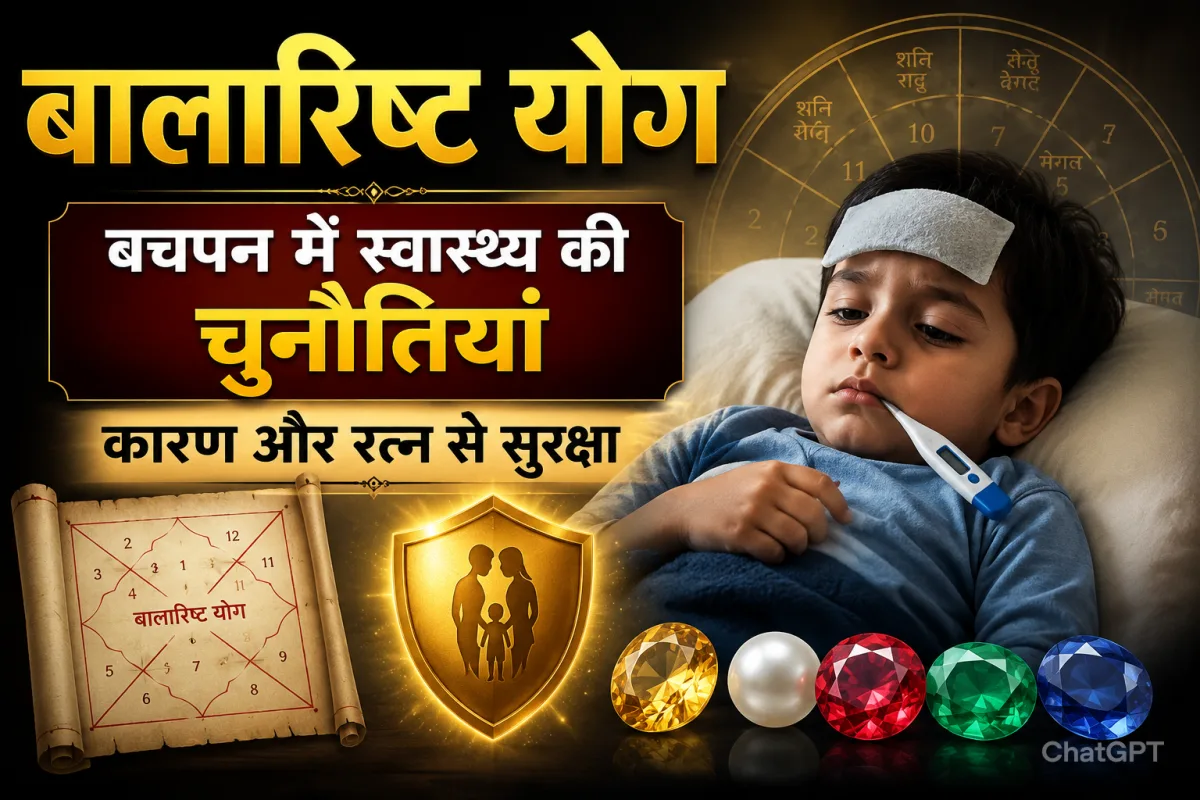 बालारिष्ट योग — बचपन में स्वास्थ्य की चुनौतियां, कारण और रत्न से सुरक्षा
