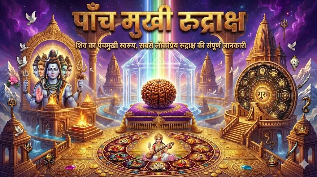 पाँच मुखी रुद्राक्ष — शिव का पंचमुखी स्वरूप, सबसे लोकप्रिय रुद्राक्ष की संपूर्ण जानकारी | Gemshub International