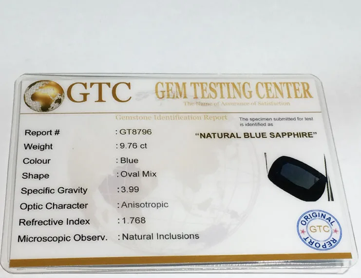 10.90 Ratti (9.76 Ct) Natural Ceylon Blue Sapphire (Neelam)