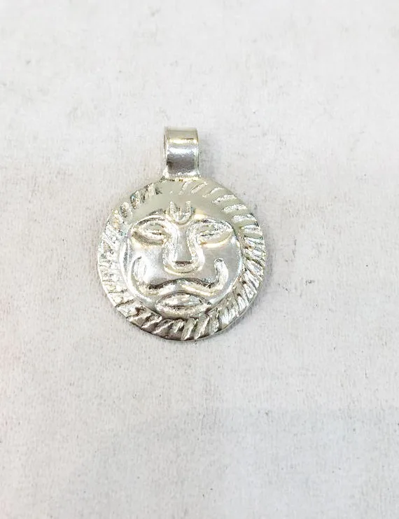 Silver Suraj Pendant For Baby
