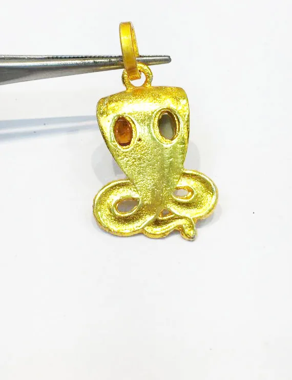 Kaalsarp dosh Pendant with (Gomed) Garnet for rahu Cat&amp;apos;s Eye for ketu