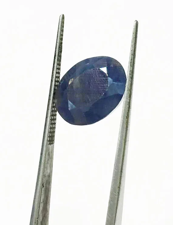 6.63 Ratti (5.97 Ct) Natural Non-Heat Non-Treated Blue Sapphire (Neelam)