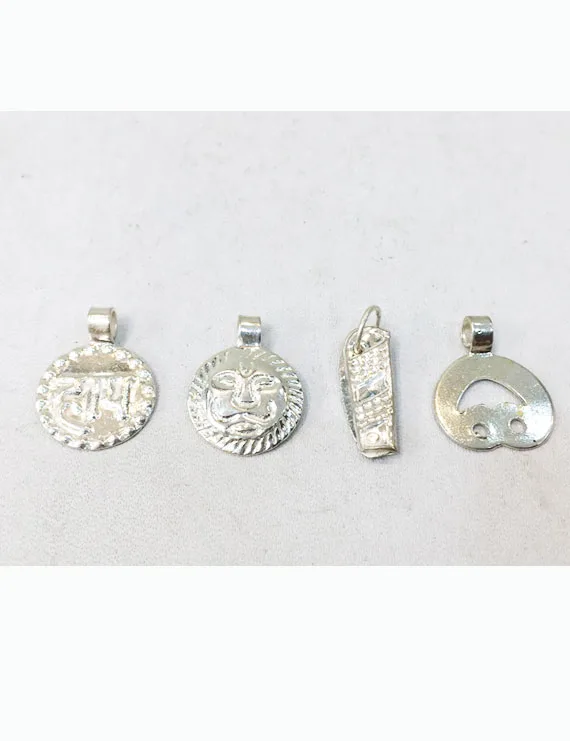 Silver Chand, Suraj, Haay, Chaku Pendant For Baby