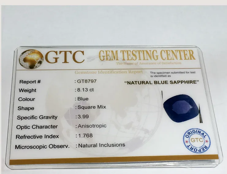 9.25 Ratti (8.13 Ct) Natural Ceylon Blue Sapphire (Neelam)