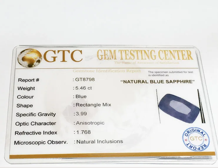 6.25 Ratti (5.46 Ct) Natural Ceylon Blue Sapphire (Neelam)