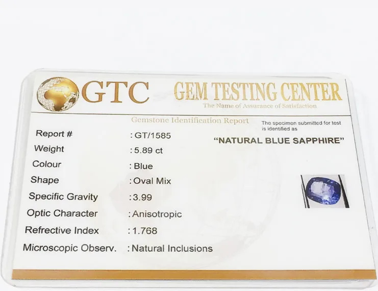 6.60 Ratti (5.89 Ct) Natural Ceylon Blue Sapphire (Neelam)