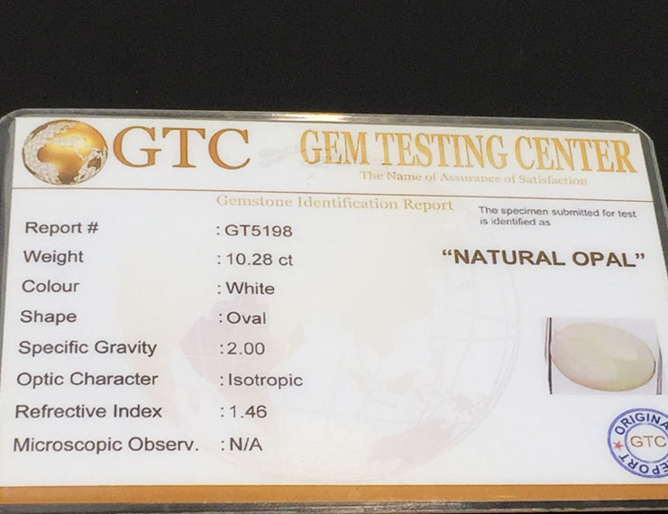 10.28 ct Natural Certified Fire Opal