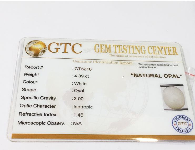 4.39 ct Natural Certified Fire Opal