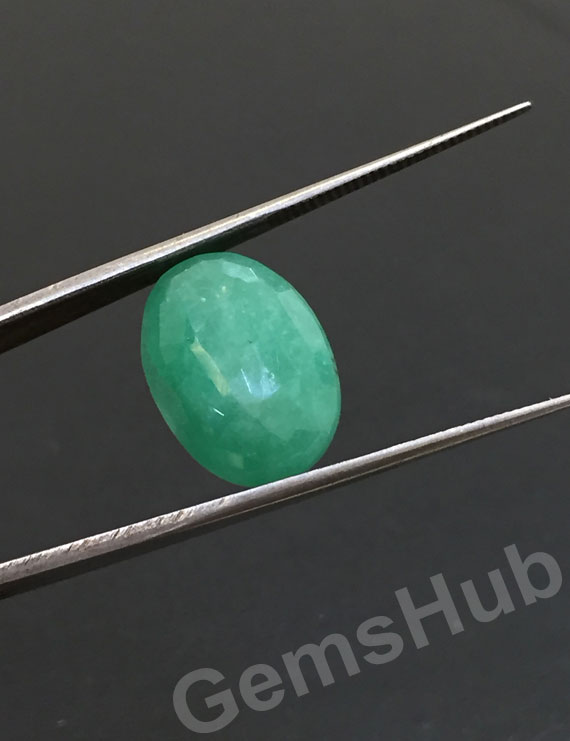 9.59 ct/10.60 ratti Natural Certified Panna (Emerald)